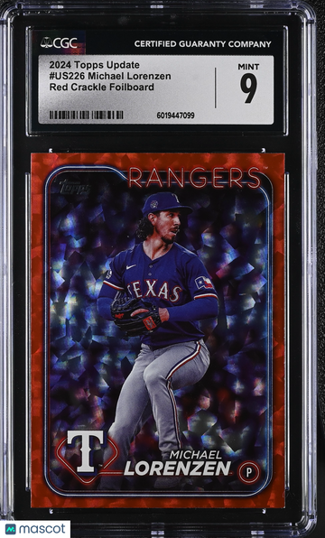 2024 Topps Update Michael Lorenzen #US226 Red Crackle Foilboard /199 CGC 9