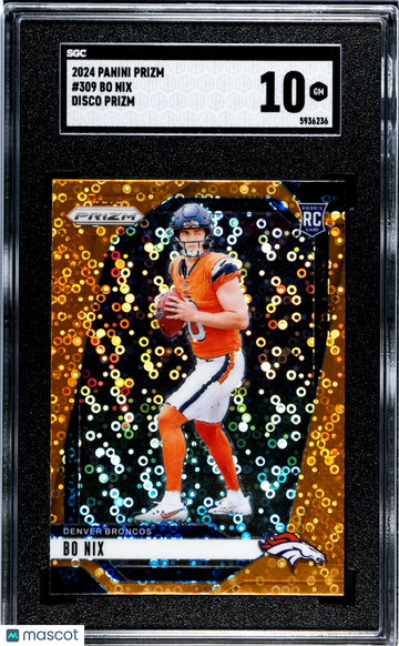 2024 Panini Prizm Bo Nix #309 Disco SGC 10
