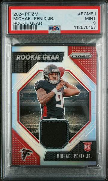 2024 Panini Prizm Rookie Gear Michael Penix Jr. #RG-MPJ RC Patch PSA 9