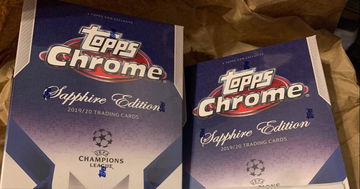2019-20 UEFA Champions League Topps Chrome Sapphire Sealed 2 Box Lot