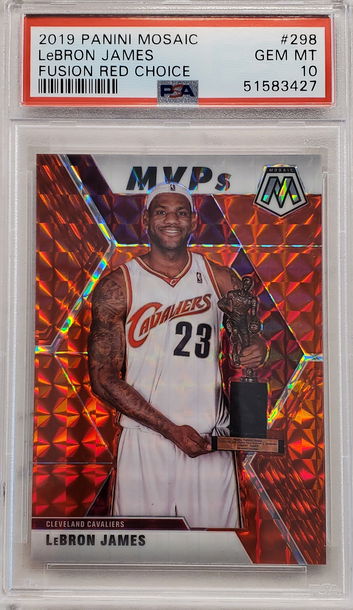 2019-20 Mosaic LeBRON James Choice Fusion Red 87/88 