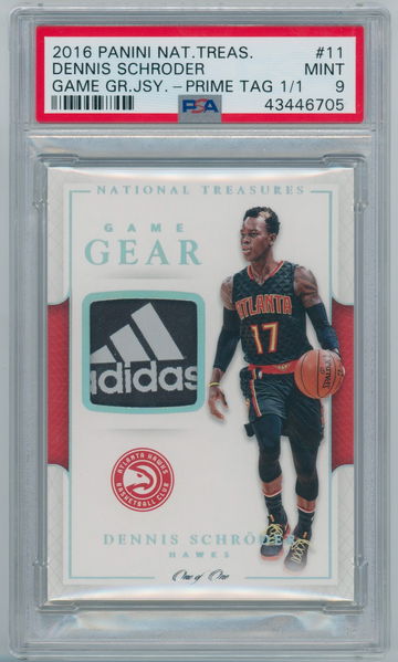 2013 Panini Immaculate Dennis Schroder Adidas Patch 1/1 BGS 9