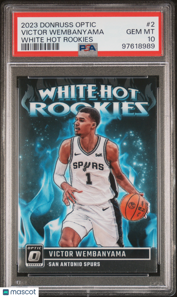 2023 Panini Donruss Optic White Hot Rookies Victor Wembanyama #2 PSA 10