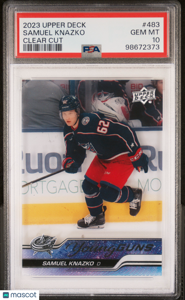 2023 Upper Deck Samuel Knazko #483 Clear Cut PSA 10