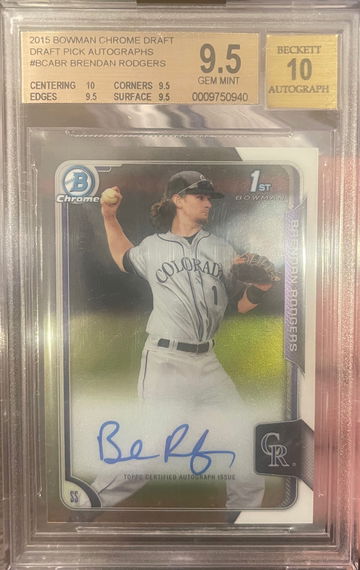 2015 Bowman Chrome Draft Brendan Rodgers Auto 