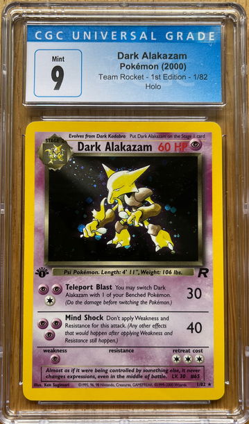 2000 Dark Alakazam 1st Edition HOLO CGC 9