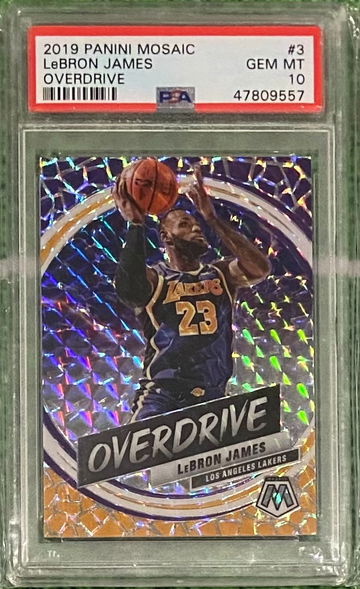 Lebron James 2019 Mosaic Overdrive PSA 10
