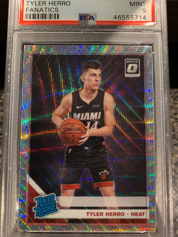 Tyler Herro psa 9 Fanatics Donruss optic