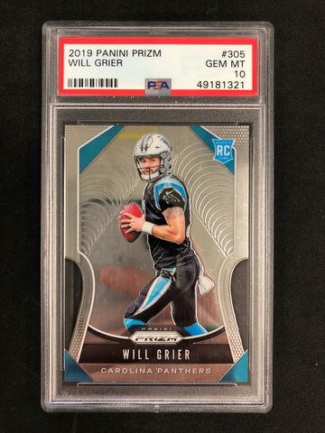 2019 Panini Prizm - Will Grier - Rookie Base PSA 10