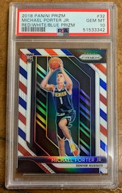 2018 Panini Prizm Michael Porter Jr. Red White Blue RC PSA 10 Gem Mint