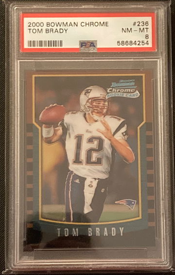 2000 Bowman Chrome Tom Brady PSA 8 NM-MT Rookie RC #236