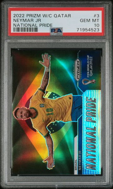 2022 Prizm FIFA World Cup Qatar Neymar Jr. National Pride #3 CASE HIT SSP PSA 10