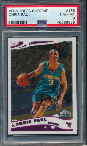 2005 Topps Chrome Chris Paul ROOKIE RC #168 PSA 8 NM-MT