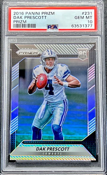 2016 Dak Prescott Panini Prizm #231 PSA 10 GEM MINT Rookie Card RC Dallas Cowboys