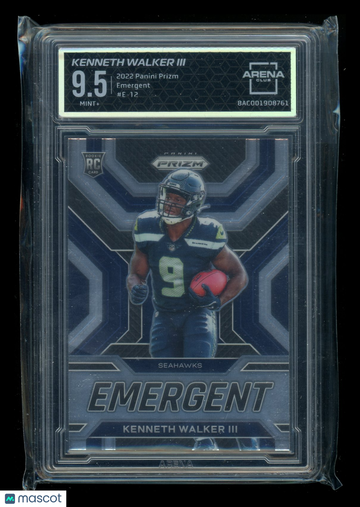 2023 Panini Prizm Emergent Kenneth Walker III #E-12 RC Arena Club 9.5