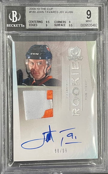 John Tavares 2009-10 The Cup RPA rookie auto patch /99 Bgs 9