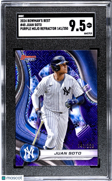 2024 Bowman's Best Juan Soto #45 Purple Mojo Refractor SGC 9.5