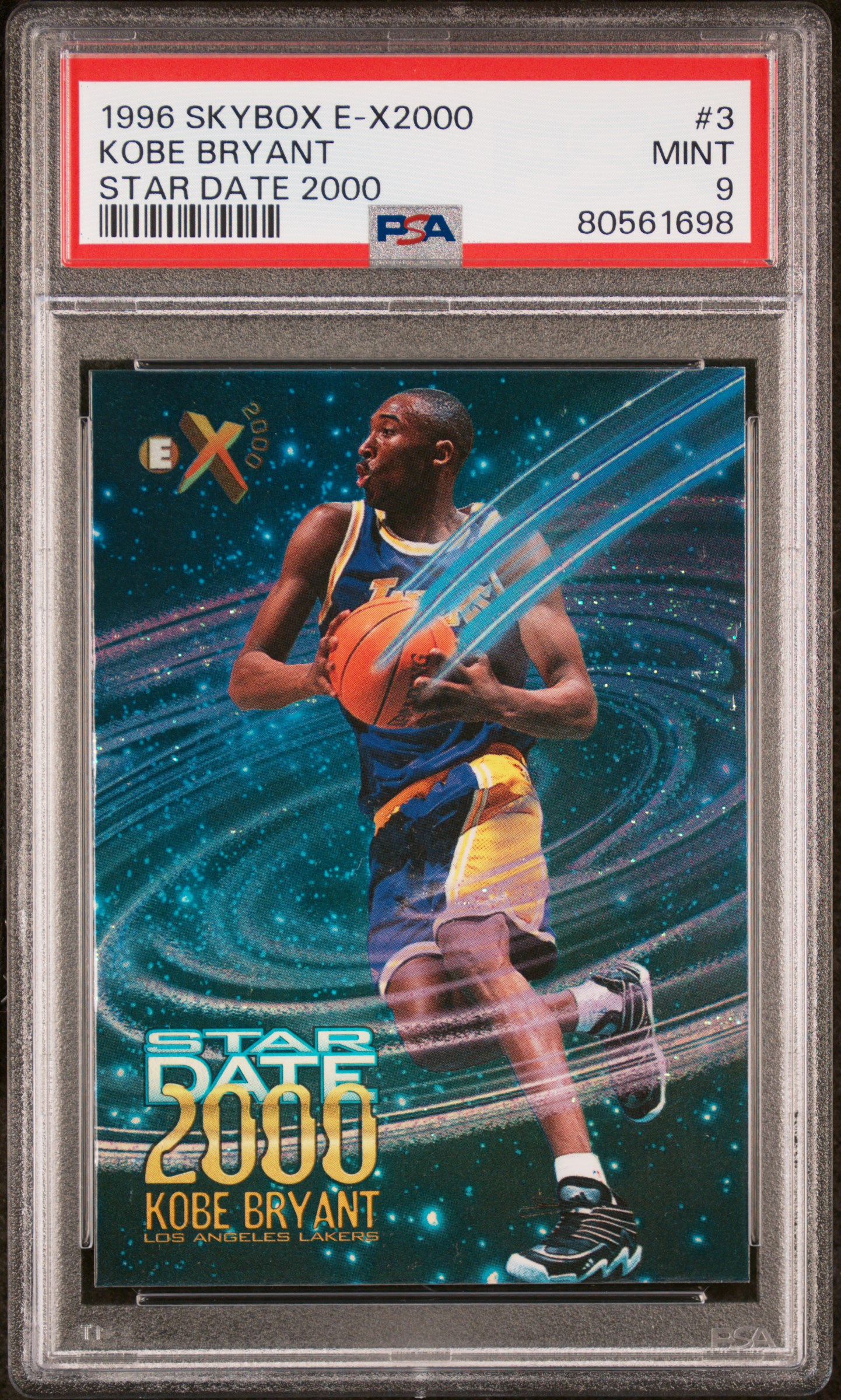 PSA 9 1996 Skybox E-X2000 Star Date 2000 Kobe Bryant Rookie RC Star Date 2000 #3