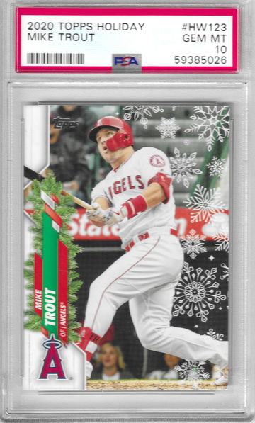 2020 Topps Holiday Mike Trout PSA 10