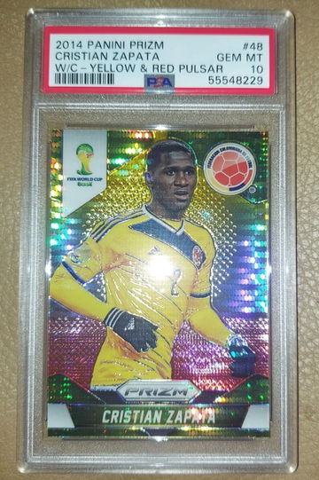 2014 Panini Prizm World Cup CRISTIAN ZAPATA Yellow Red Pulsar #48 PSA 10 POP 1