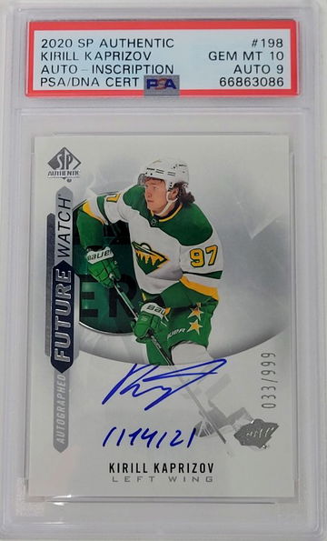2020-21 Kirill Kaprizov INSCRIBED Future Watch Auto FWA PSA 10