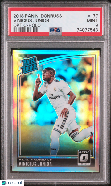 2018 Panini Donruss Vinicius Junior #177 Optic Holo PSA 9