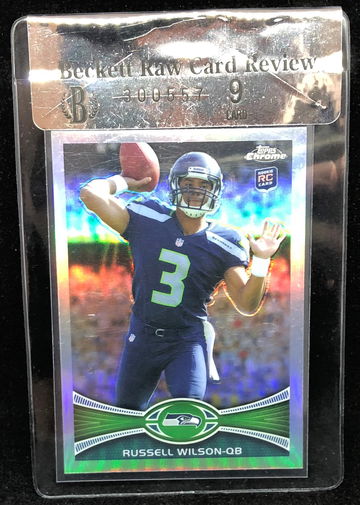 Russell Wilson 2012 Topps Chrome Refractor Beckett RCR 9 Rookie