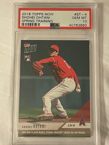2018 Topps Now Shohei Ohtani PSA10T