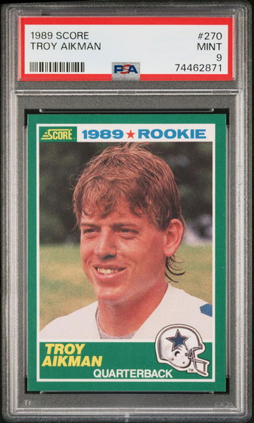 1989 Score Troy Aikman #270  PSA 9