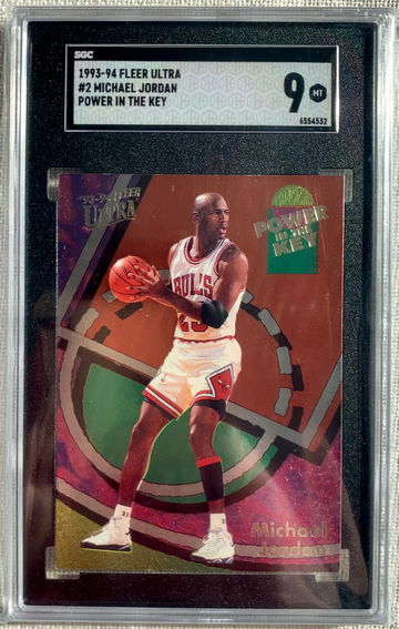 1993-94 Fleer Ultra Michael Jordan Power in the Key SGC 9