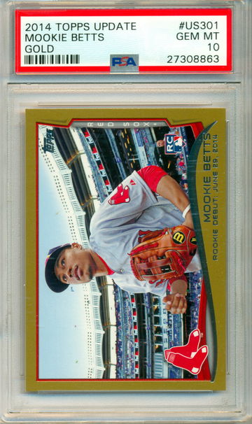 2014 Topps Update Mookie Betts Gold #US301 PSA 10