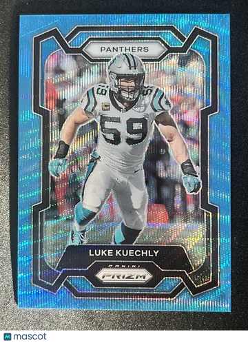 2023 Panini Prizm Football Luke Kuechly Blue Wave /199 Carolina Panthers #43