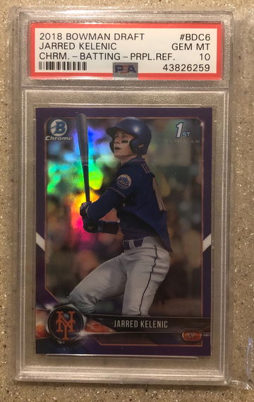 Jarred Kelenic Psa 10 bowman chrome draft purple refractor Psa 10