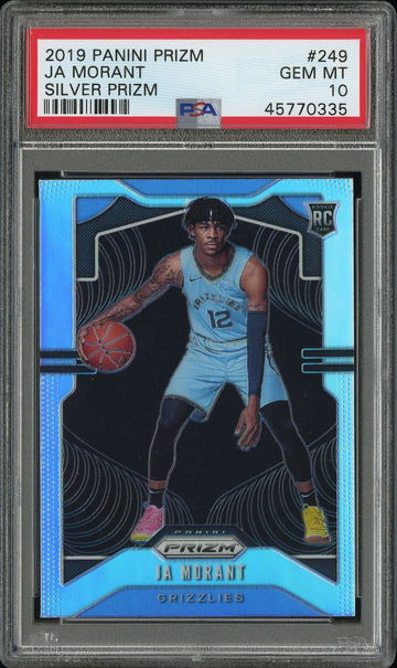 2019 Panini Prizm Ja Morant #249 SILVER PRIZM PSA 10