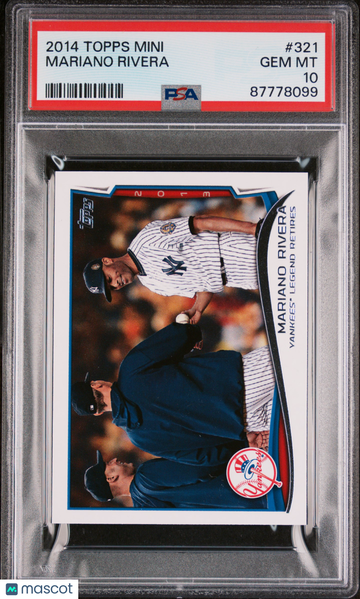 2014 Topps Mini Baseball Mariano Rivera #321 PSA 10 87778099 POP 4