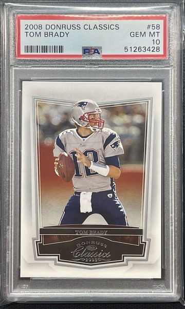 Tom Brady 2008 Donruss Classics Base Set #58 PSA 10 Gem Mint