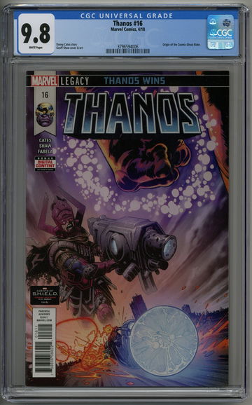 Thanos 16 CGC 9.8 Origin Cosmic Ghost Rider
