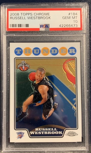 2008 Topps Chrome Russell Westbrook PSA 10