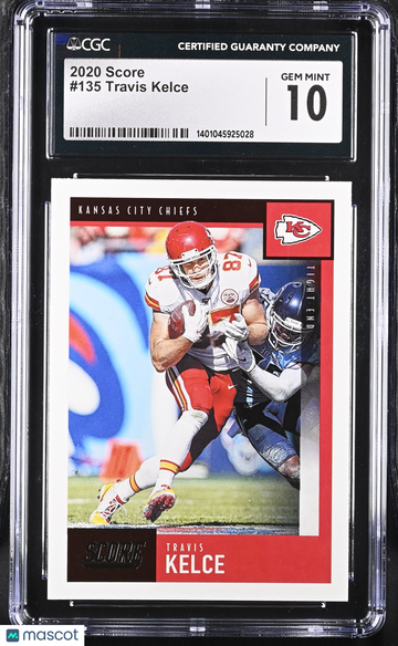 2020 Score Travis Kelce #135 CGC 10