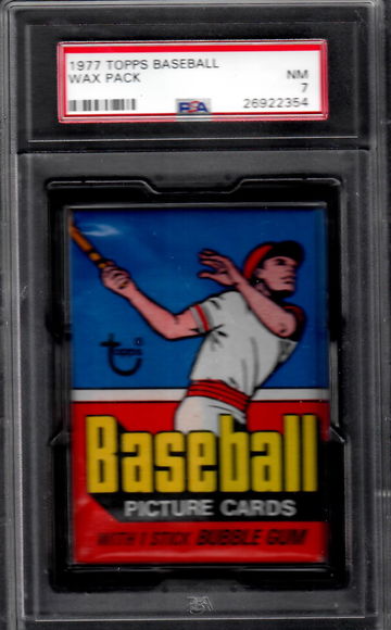 1977 Topps Baseball Pack PSA 7