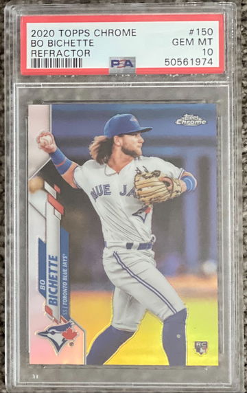 2020 Topps Chrome Refractor Bo Bichette #150 PSA 10