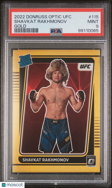 2022 Panini Donruss Optic UFC Shavkat Rakhmonov #115 Gold PSA 9