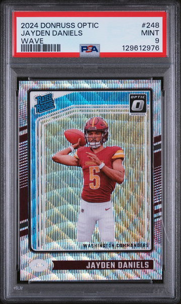 2024 Donruss Optic Wave Jayden Daniels #248 /300 PSA 9