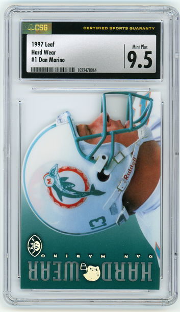 DAN MARINO 1997 Leaf Hard Wear Die Cut #2478/3500 CSG 9.5