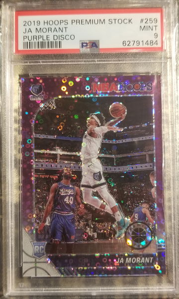 2019 Hoops Premium Stock Ja Morant Purple Disco Rookie #259 PSA 9 MINT RC SP📈🔥