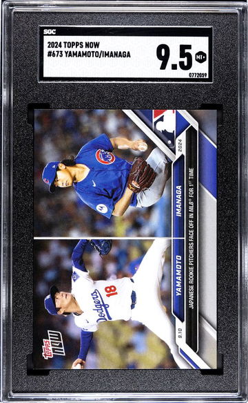 2024 TOPPS NOW YAMAMOTO/IMANAGA #673 Rookie SGC 9.5