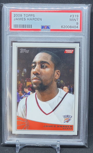 2009-10 TOPPS JAMES HARDEN ROOKIE CARD #319 RC PSA 9 MINT