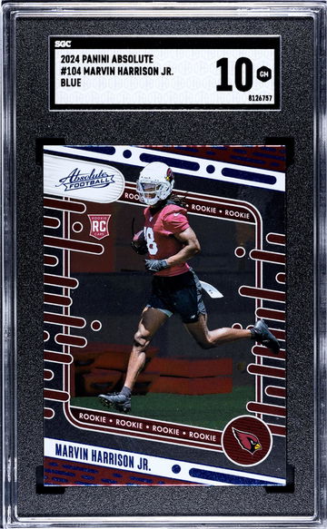 2024 Panini Absolute #104 Marvin Harrison Jr. Blue SGC 10
