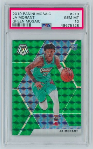 2019-20 Panini Mosaic Ja Morant Green Mosaic PSA 10