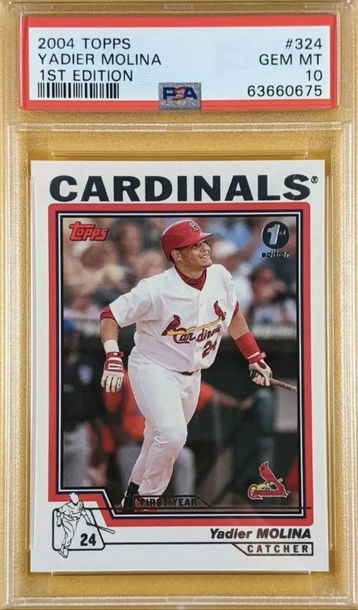 2004 Topps Yadier Molina First 1st Edition Rookie #324 PSA 10 Gem Mint *pop 10